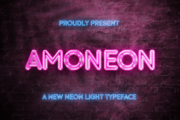 Amoneon: Illuminating Modern Design with Futuristic Typography