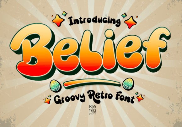 Belief: The Groovy Retro Display Font for Bold Visual Impact