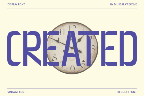 Created: Elevating Your Design Projects with a Stylish Vintage Display Font