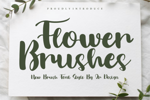 Flower Brushes: Bold Display Font Guide