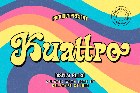 Kuattro: The Retro Typeface for Vibrant Design